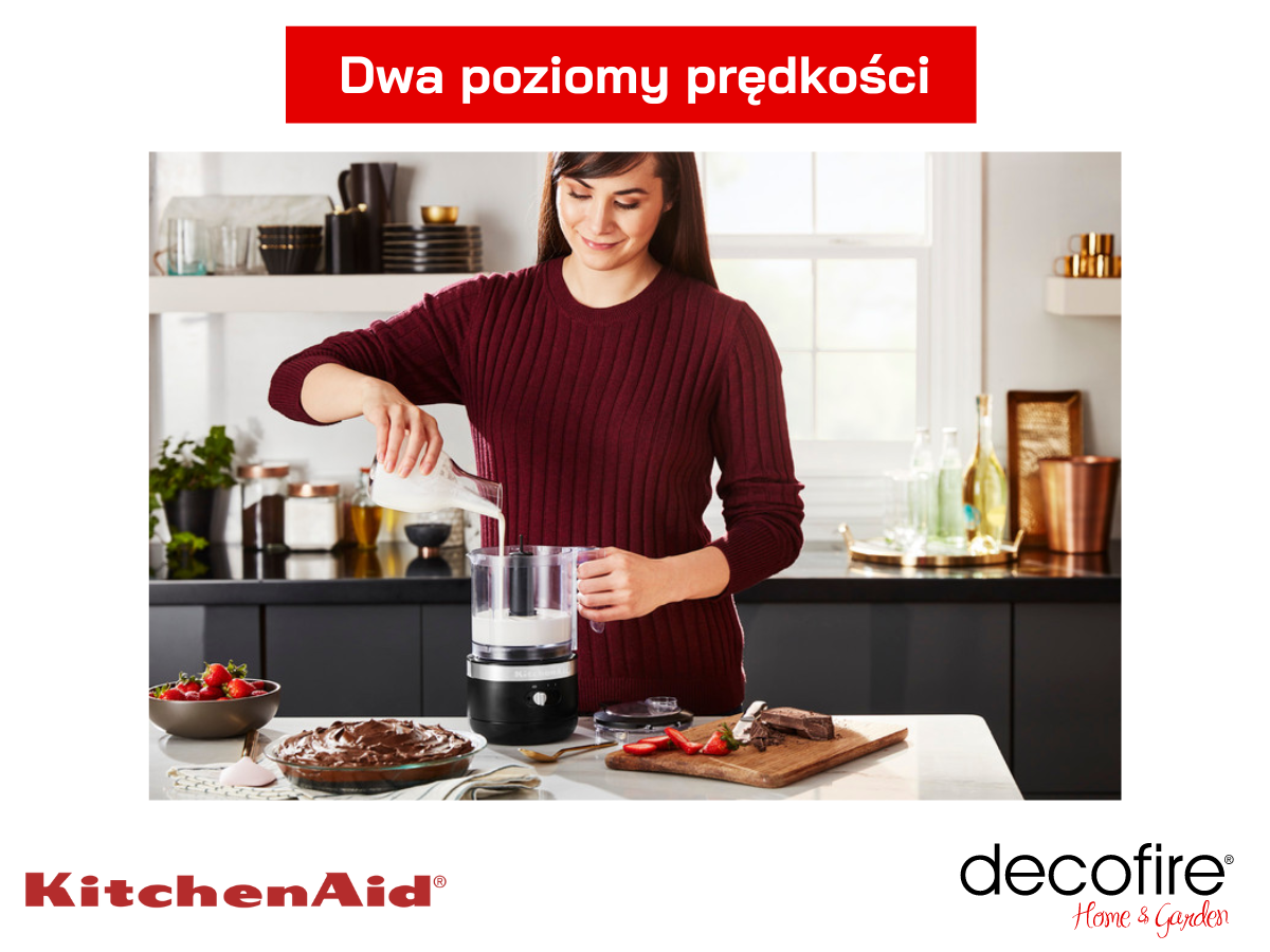 Dwa poziomy prędkosci malaksera bezprzewodowego 1,1 l Matte Black 