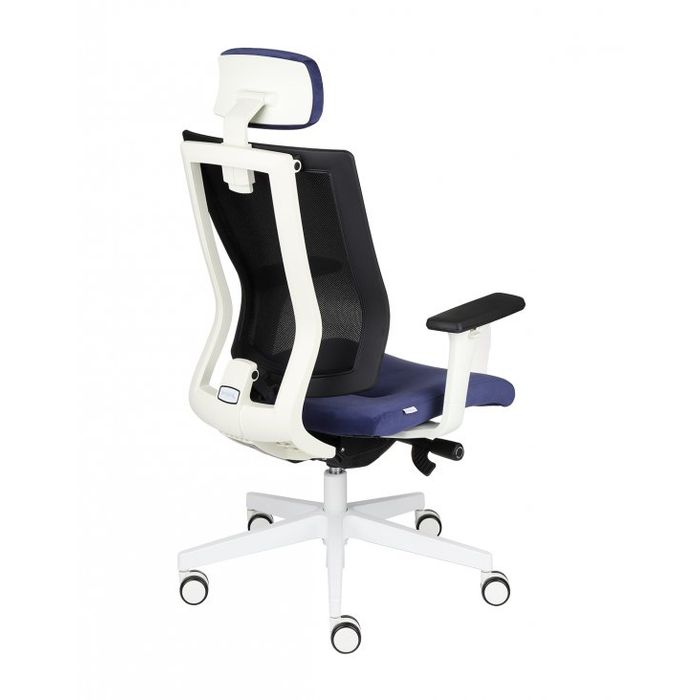 Grospol Fotel biurowy MaxPro WS HD white tkanina Omega - 8 kolorów