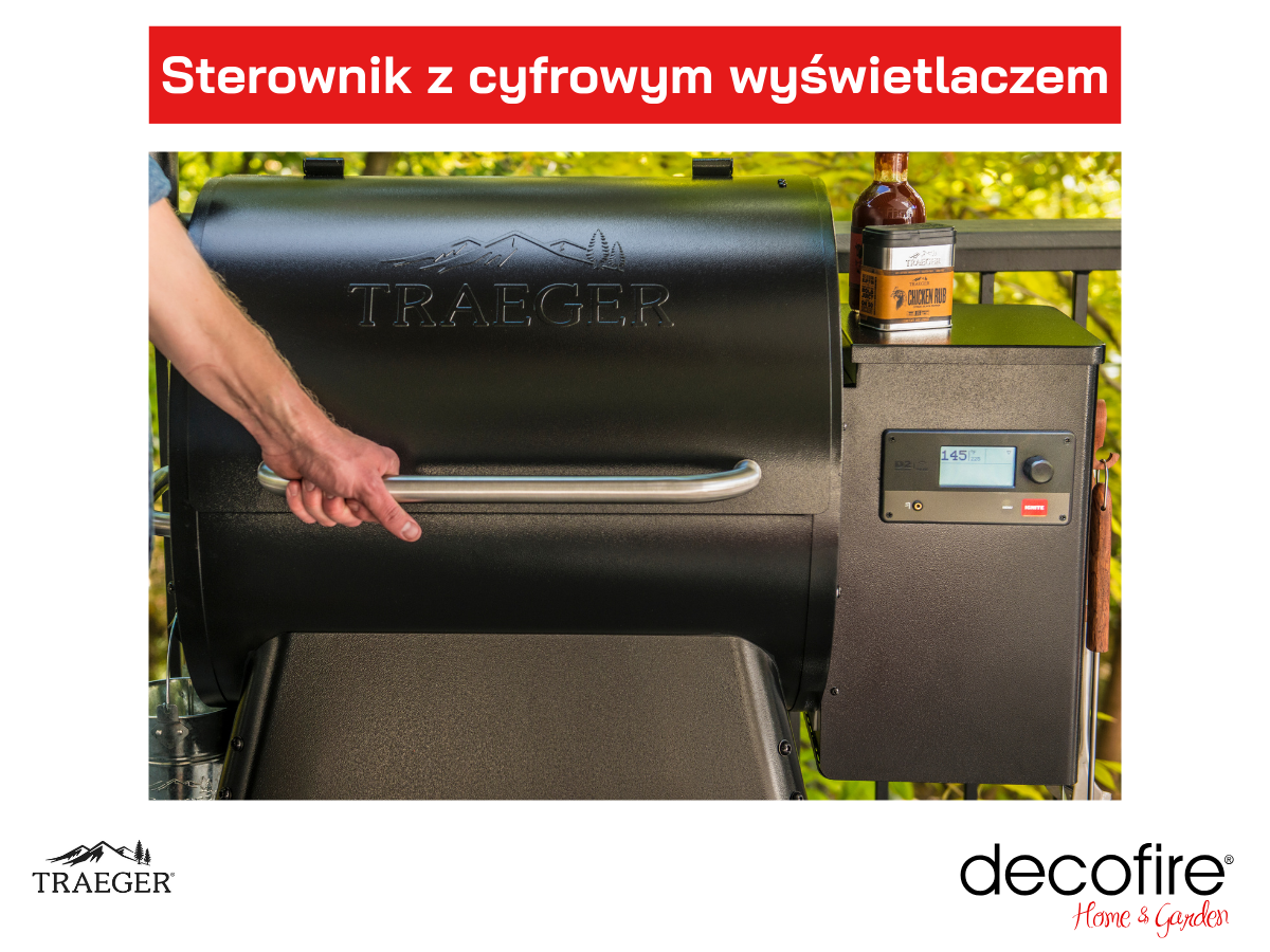 Prosta obsługa grilla – panel sterowania z cyfrowy wyświetlaczem 