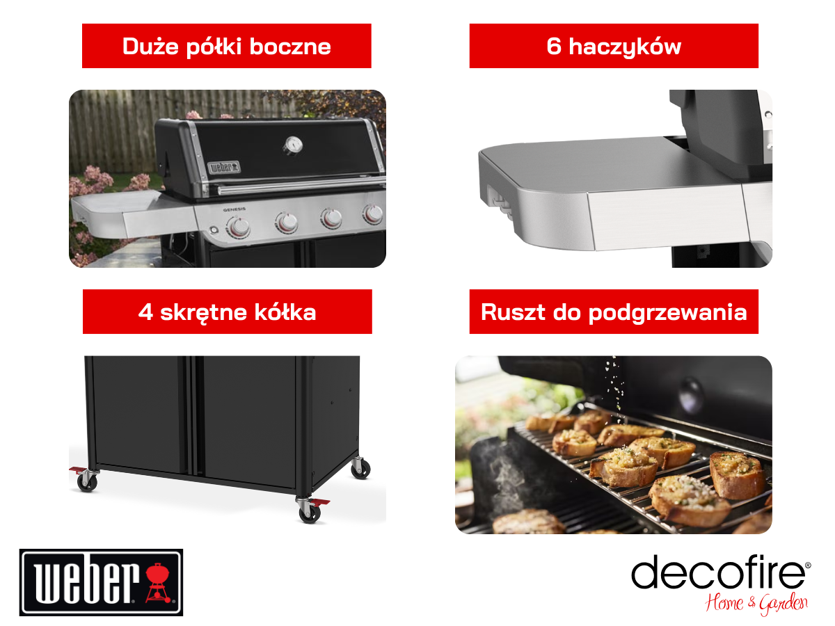 Dodatkowe udogodnienia w grillu gazowym Weber Genesis E-415
