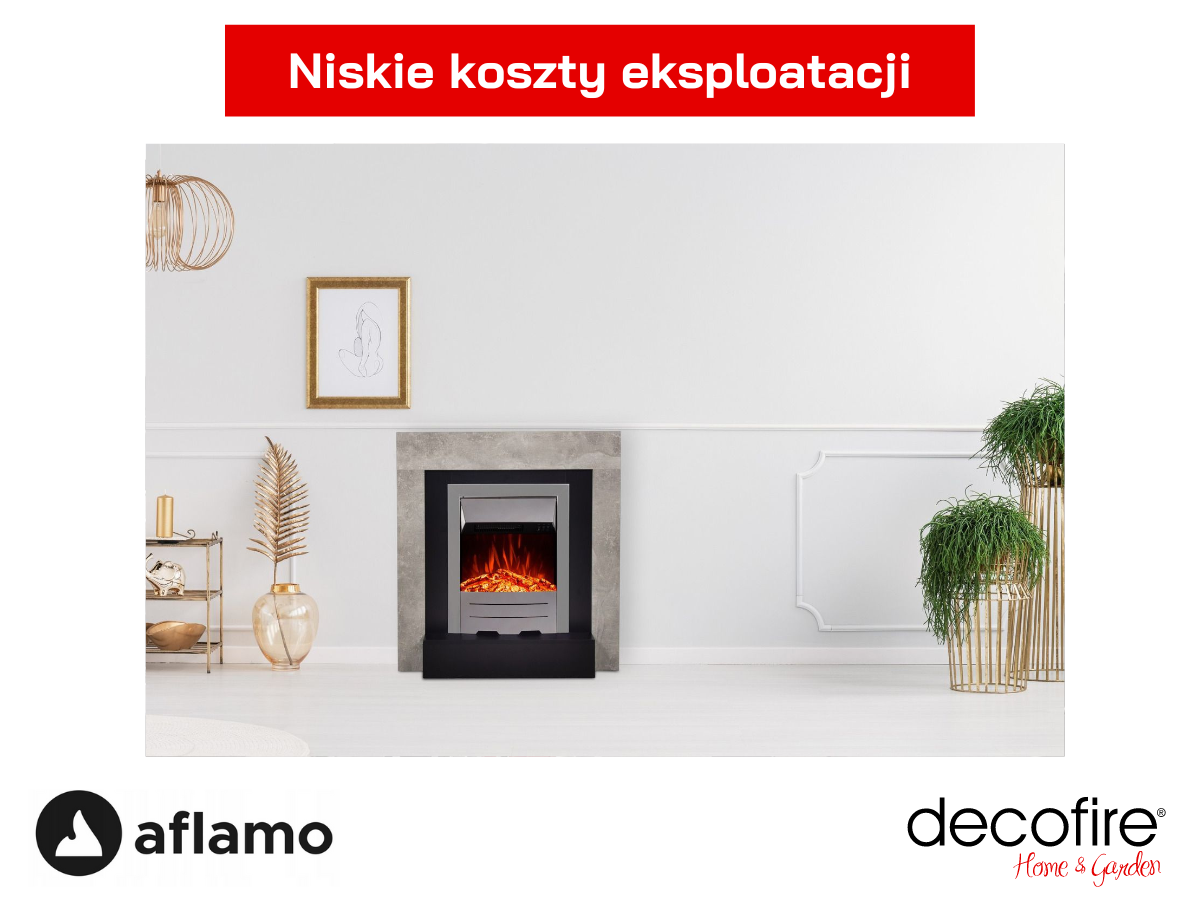 Ekonomiczny kominek elektryczny Aflamo Simple Dexter
