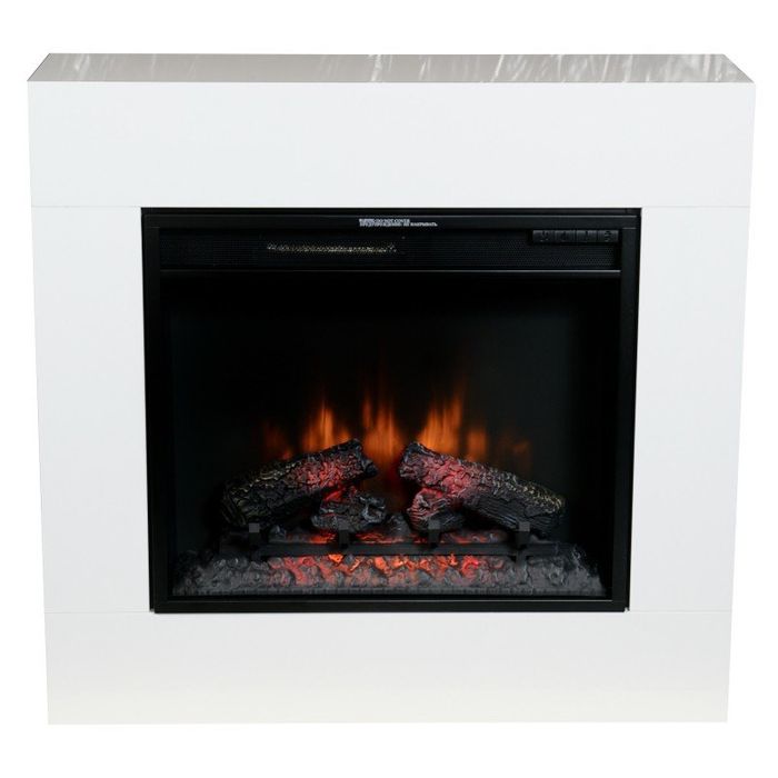 Classic Flame kominek elektryczny Simo Biały ścienny