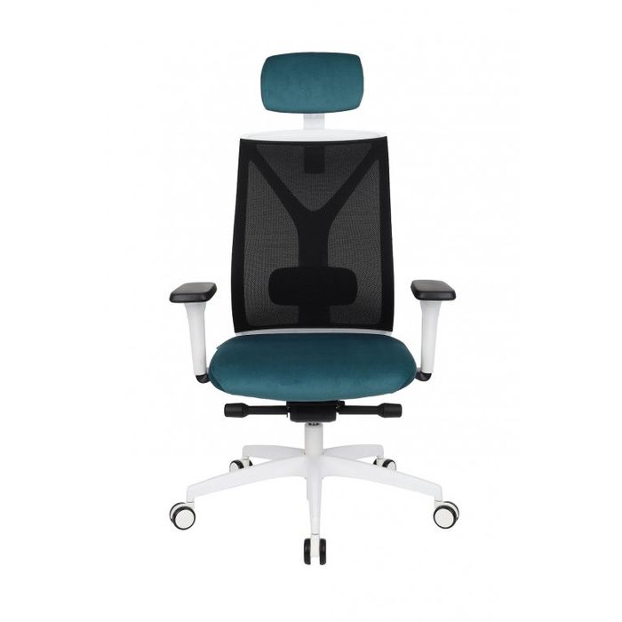 Fotel biurowy Grospol Valio WS HD chrome white tkanina Magic Velvet - 10 kolorów