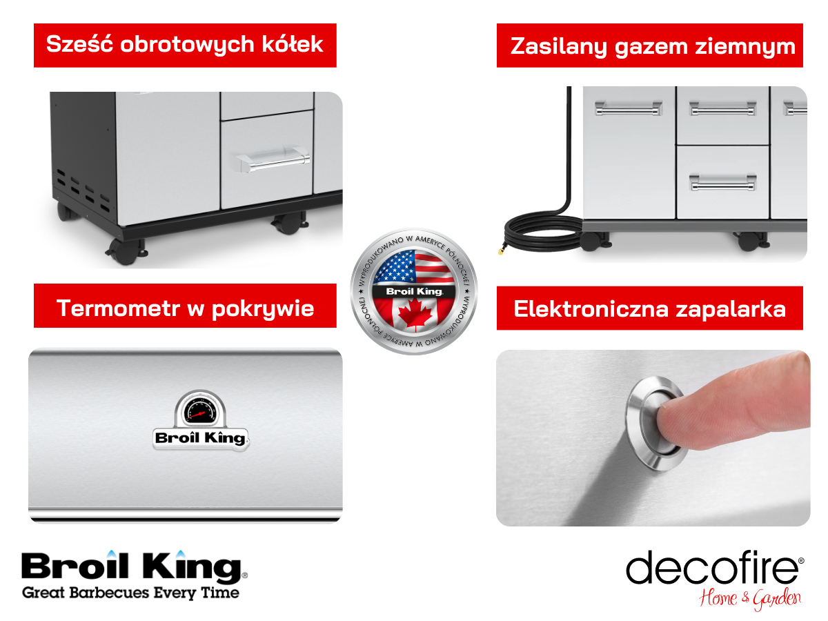 Dodatkowe cechy grilla gazowego Broil King Imperial S 690 na gaz ziemny