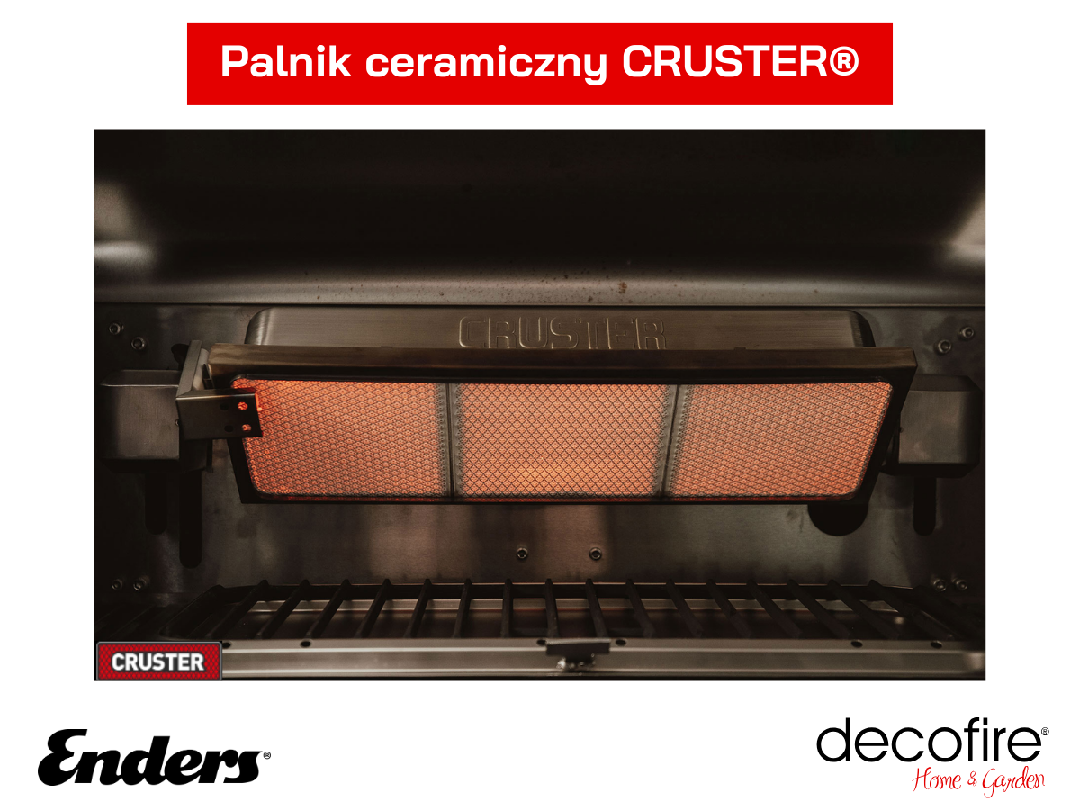 Palnik ceramiczny CRUSTER® z przesównym rusztem grillowym