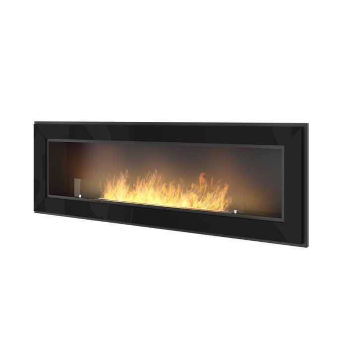 Biokominek wiszący Simple Fire FRAME 1500 czarny 1500x490 mm