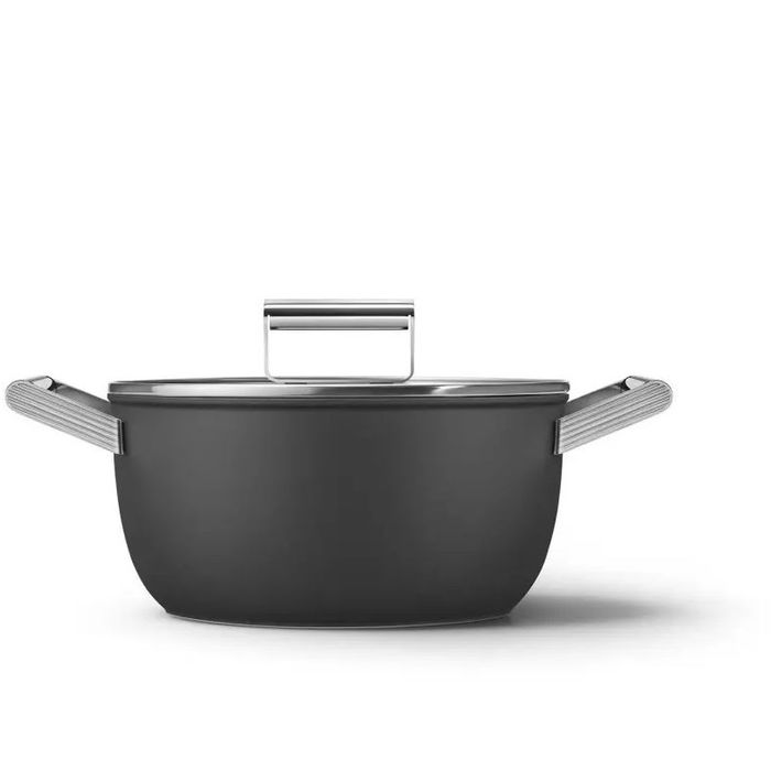 Garnek 24 cm Czarny Smeg (CKFC2411BLM)