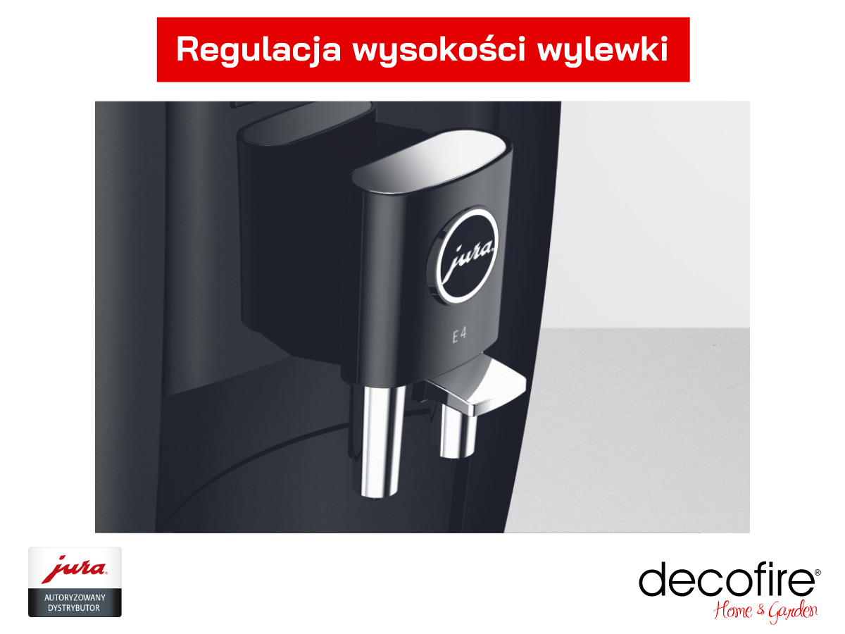 Regulowana wylewka w ekspresie Jura E4 Piano Black