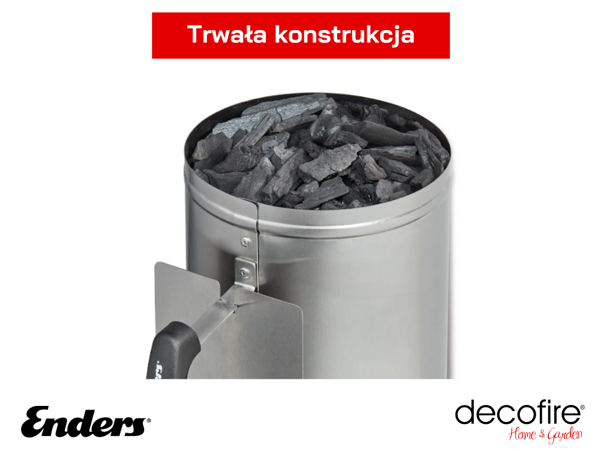 Trwała konstrukcja komina do rozpalania brykietu Enders