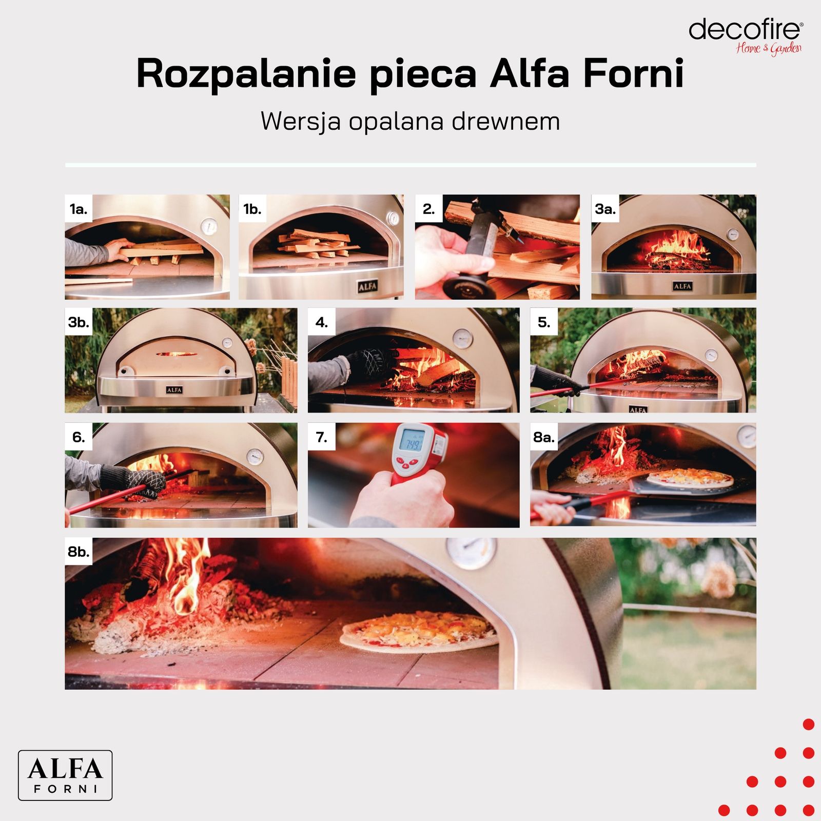 Jak rozpalić piec opalany drewnem Alfa Forni?