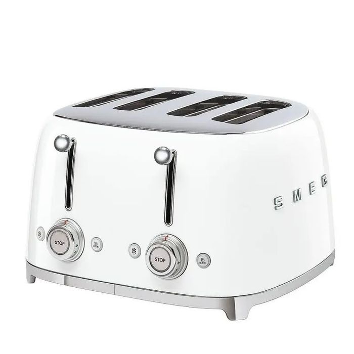 Toster na 4 kromki - 4 kieszenie Smeg Biały (TSF03WHEU)