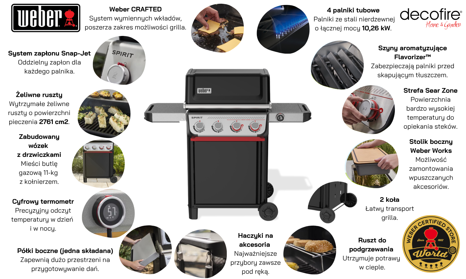 Grill gazowy Weber Spirit EX-425 cechy