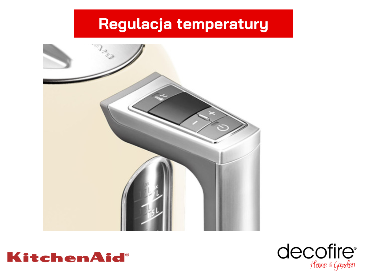 Funkcja utrzymywania temperatury w czajniku Almond Cream KitchenAid