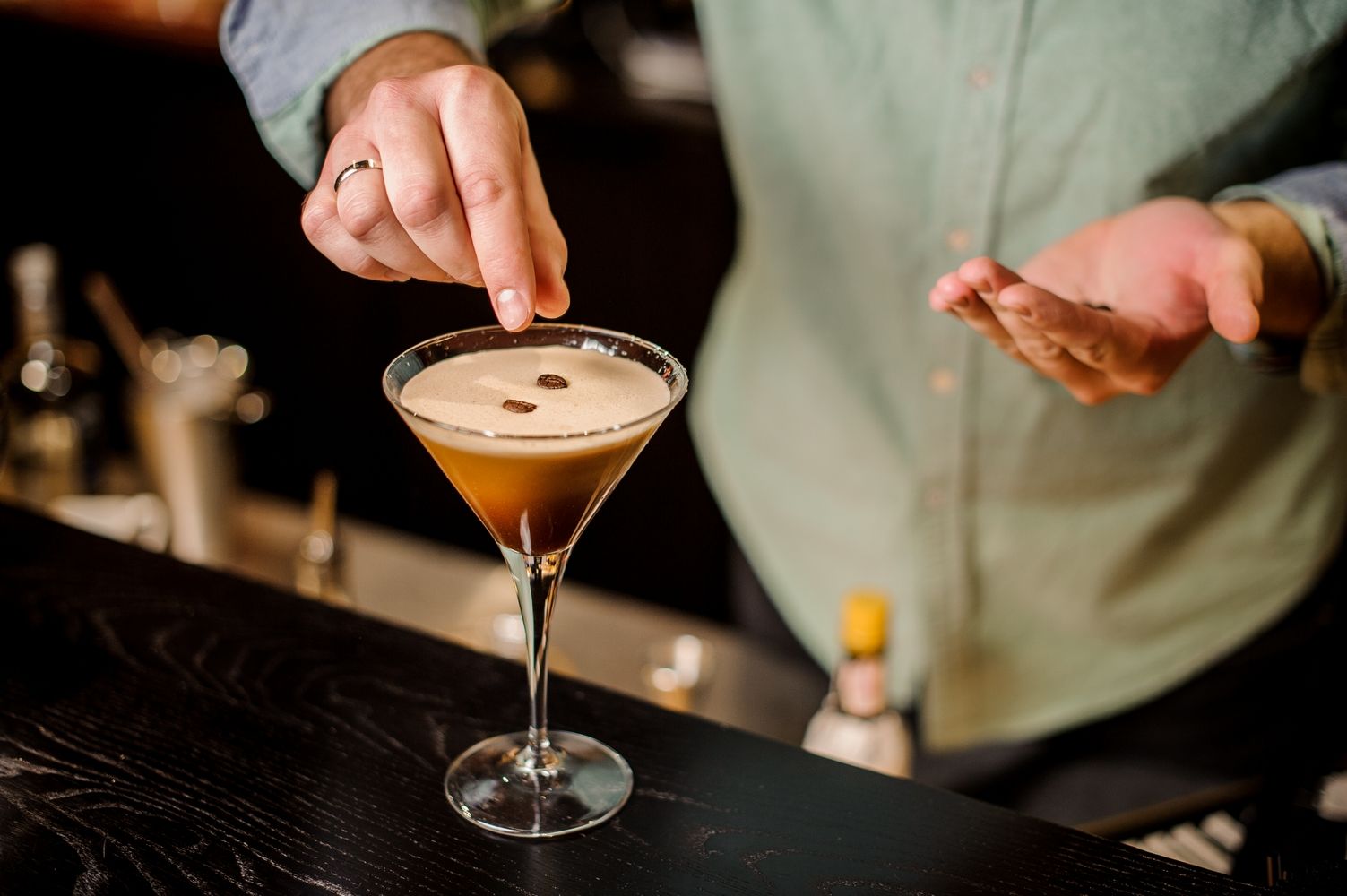 Prezentacja drinki z Martini