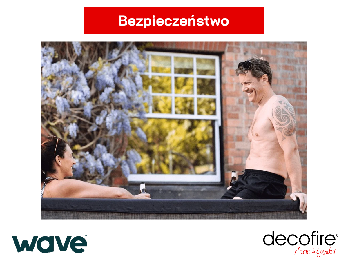 Jacuzzi ogrodowe Wave Garda kwadratowe węgiel czarny 6-osobowe – bezpieczeństwo