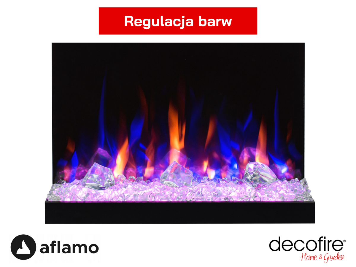 Kominek elektryczny Aflamo LED 60 NH z regulacją barw
