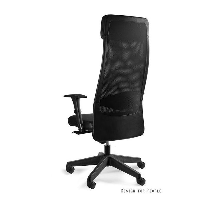 UNIQUE Fotel biurowy ARES SOFT (S-569) skóra naturalna czarny