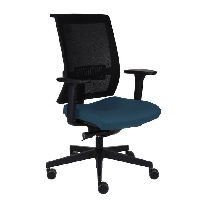 Fotel biurowy Grospol Level BS BLACK tkanina Flex - 8 kolorów