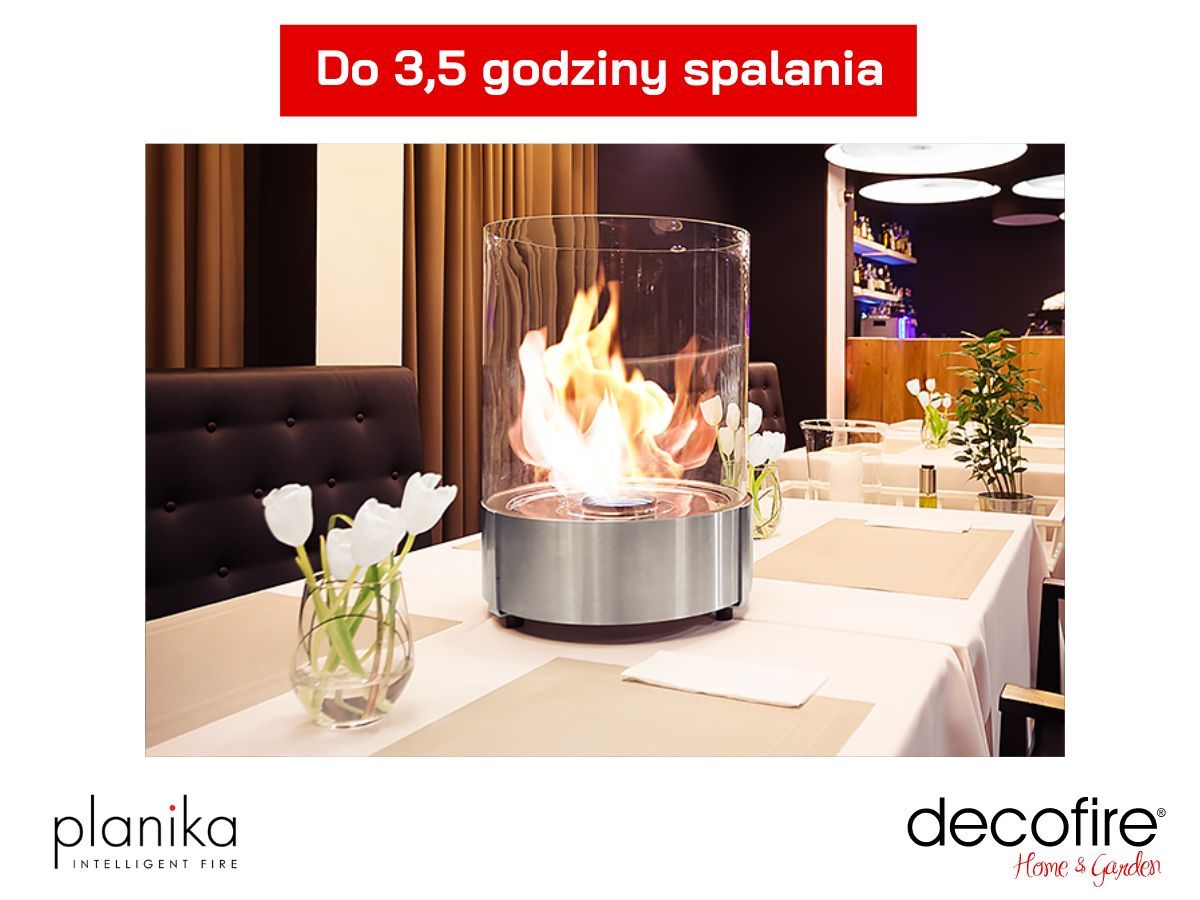 Biokominek Planika Simple Commerce – do 3,5 godziny spalania