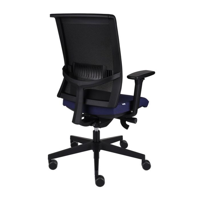 Fotel biurowy Grospol Level BS BLACK tkanina Strong - 8 kolorów