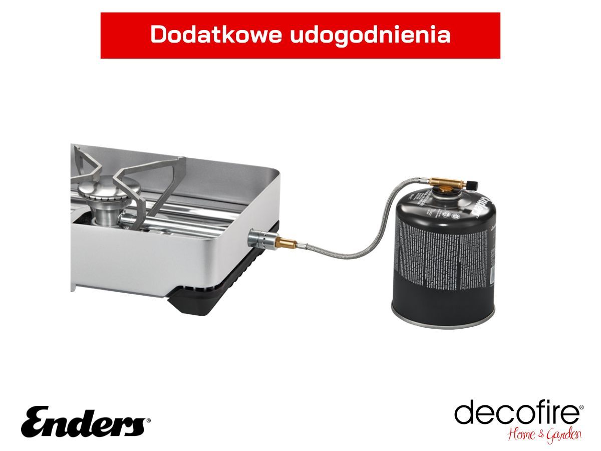 Jednopalnikowa kuchenka gazowa Pace Enders – dodatkowe udogodnienia