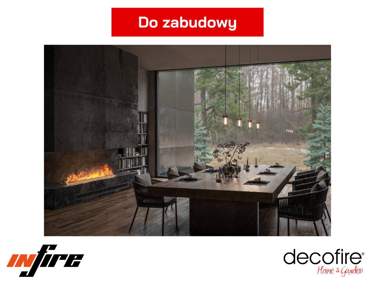 Kominek na parę wodną Infire Insert Invapo 2200 Multicolor – model do zabudowy