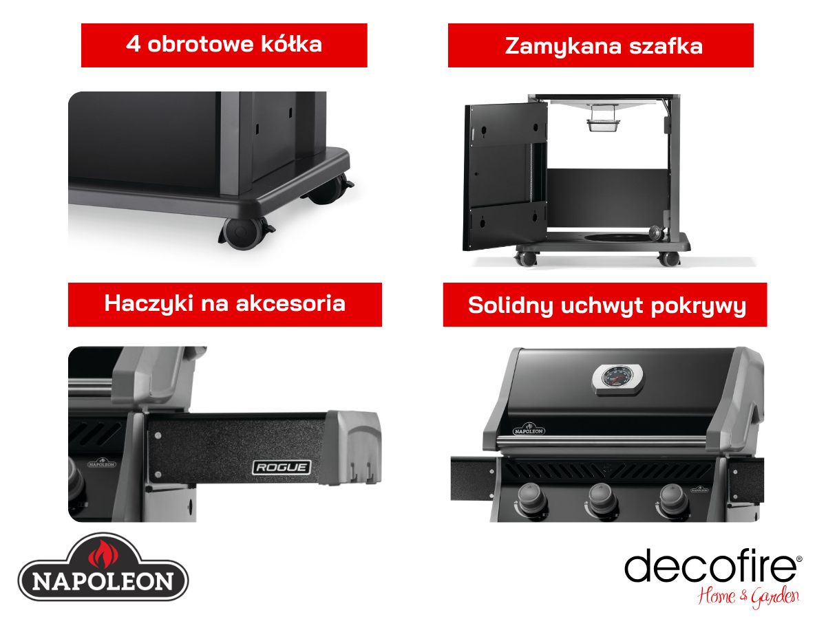 Dodatkowe udogodnienia w grillu Napoleon Rogue 425