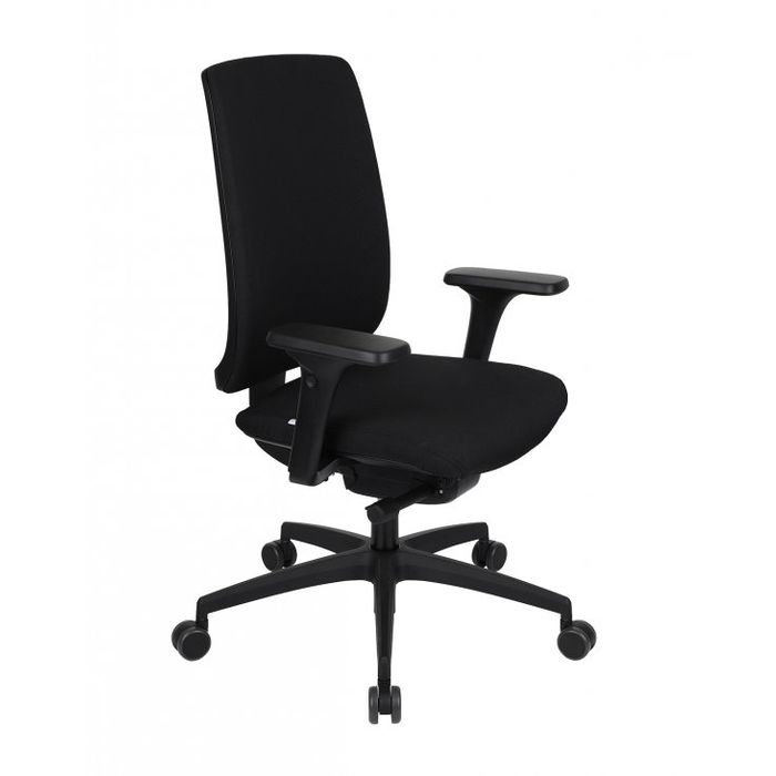 Fotel biurowy Grospol Valio BT black chrome tkanina Note - 12 kolorów