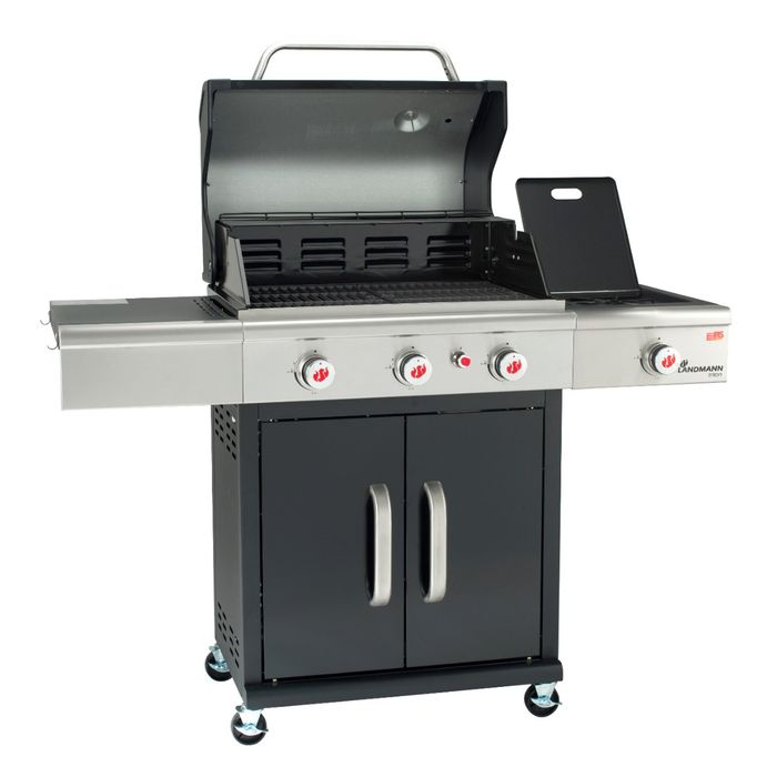 Grill gazowy Landmann Triton PTS 3.1 czarny z palnikiem bocznym (12942)