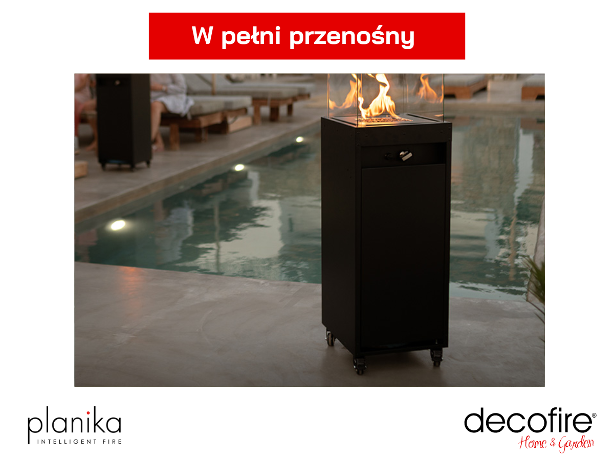 W pełni przenośny kominek gazowy Faro marki Planika