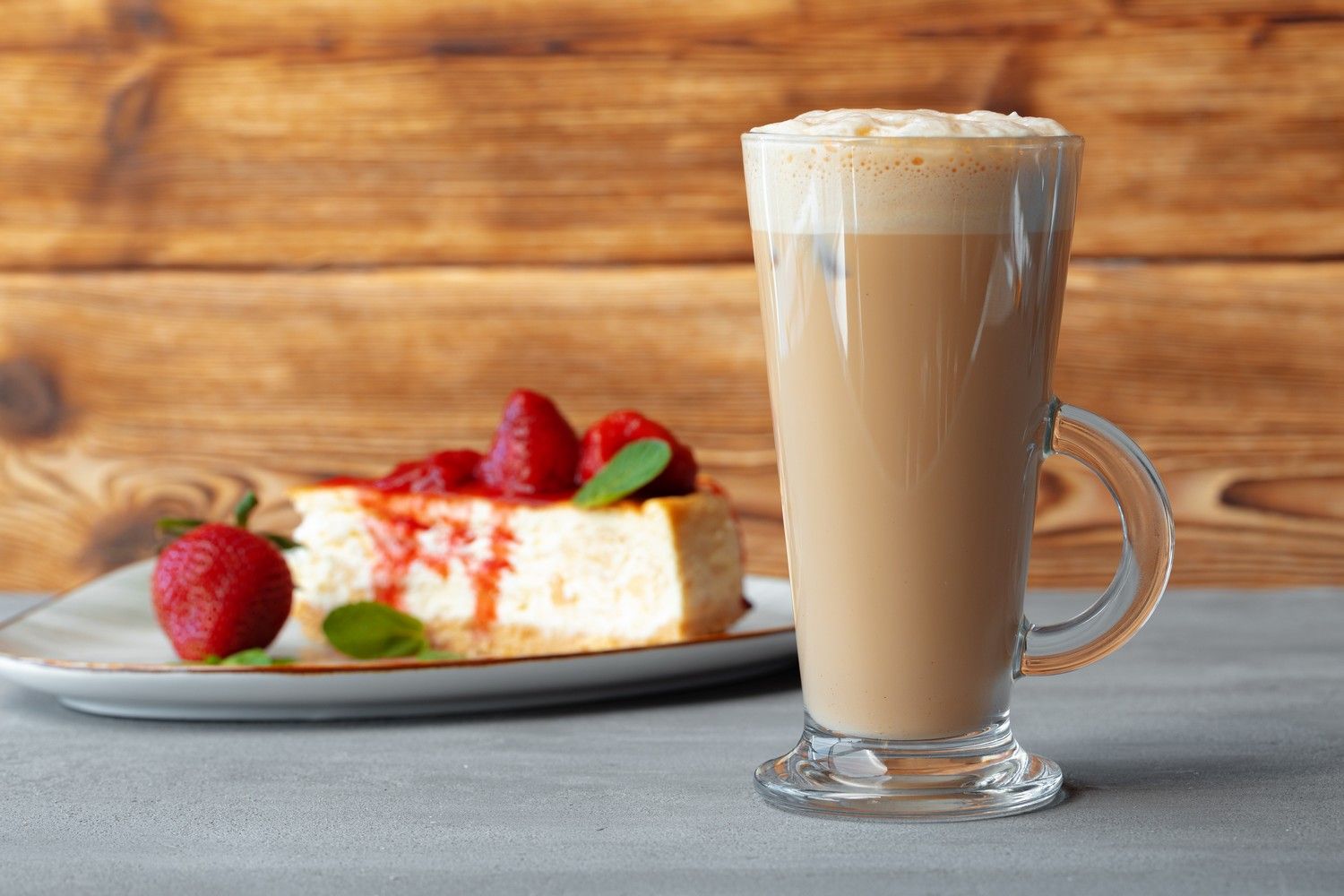 Caffe Latte w wysokiej szklance