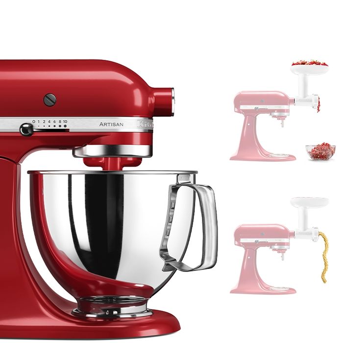 Zestaw "Cookie" z mikserem Artisan 5 Empire Red 4,8L KitchenAid (BUNDLECOOKIEER-ART)