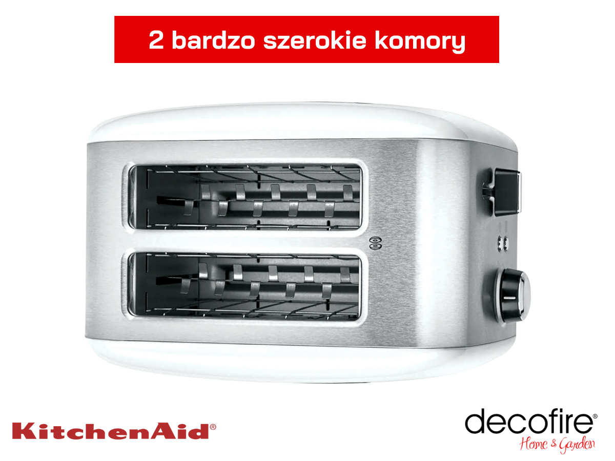 Dwie bardzo szerokie komory w tosterze KitchenAid