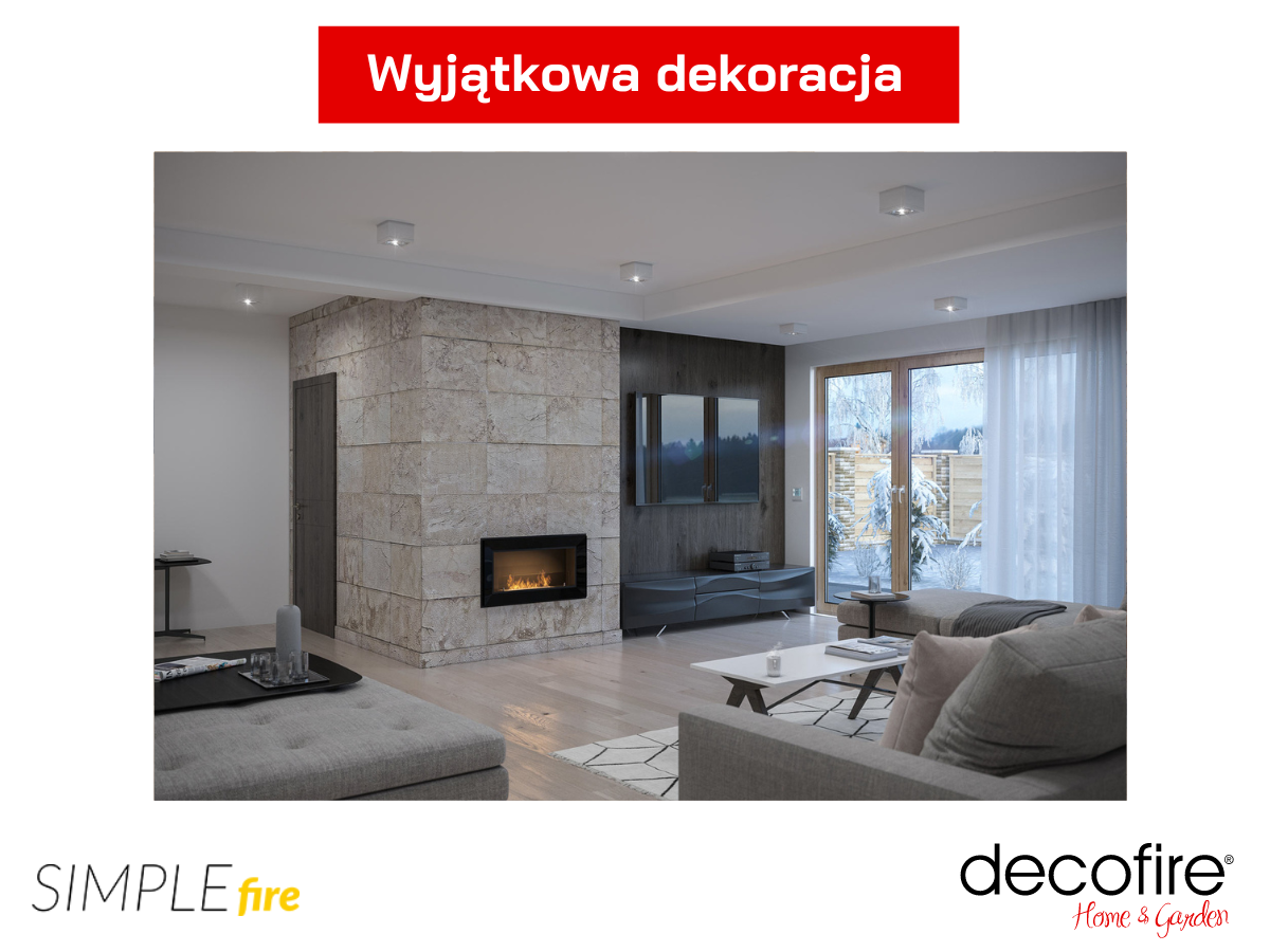 Biokominek Simple Fire FRAME 900 wyjątkowa dekoracja w salonie