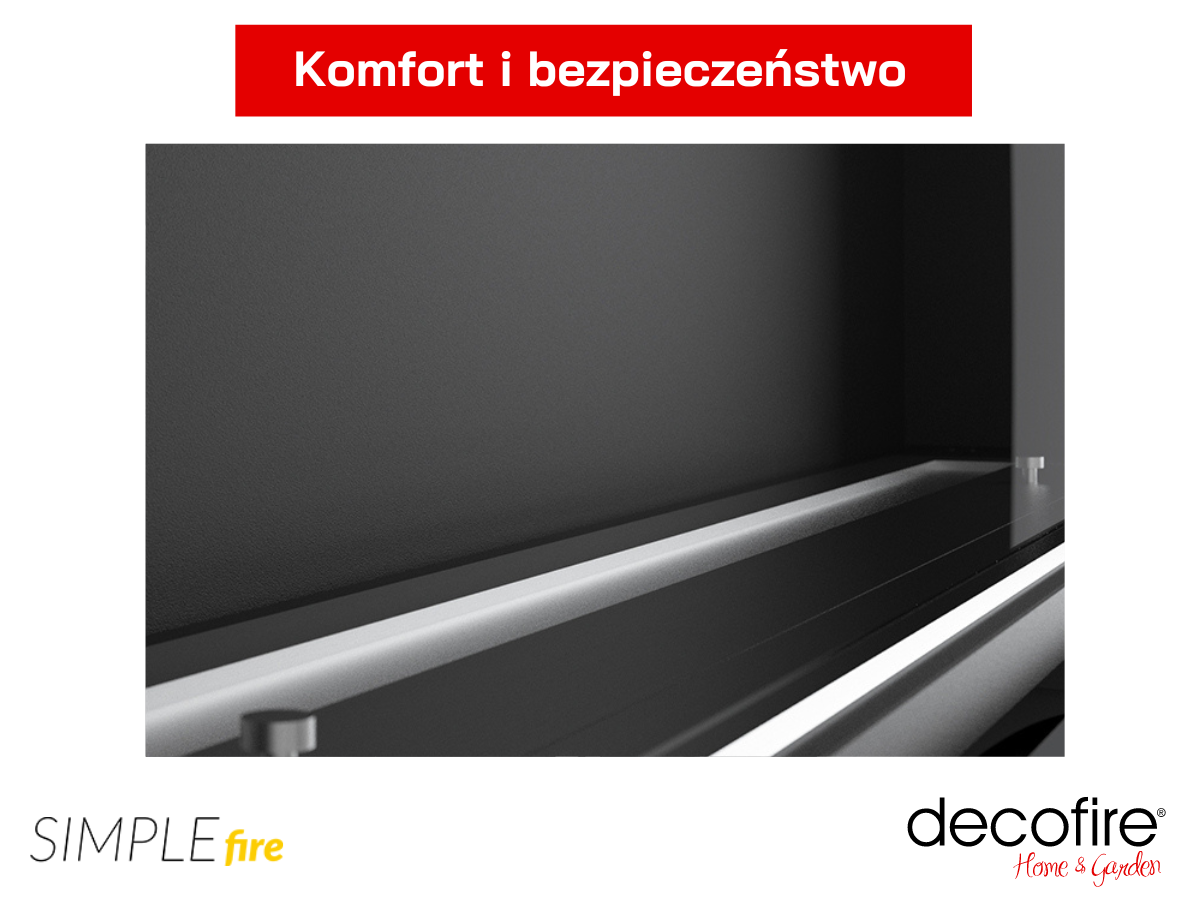 Biokominek Simple Fire FRAME 1200 system bezpieczeństwa