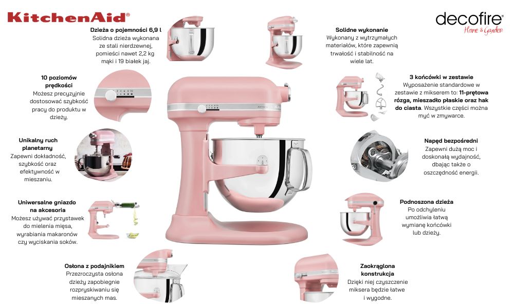 Mikser Artisan 7 Dried Rose 6,9 l KitchenAid