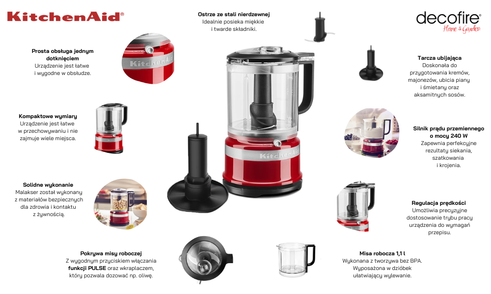 Malakser MINI 1,1 l Empire Red KitchenAid 