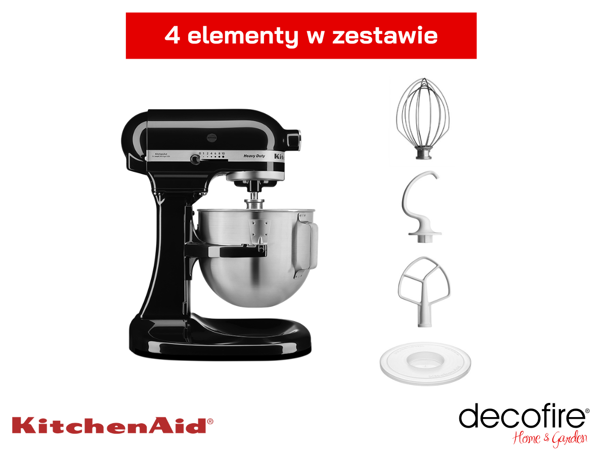 Mikser Heavy Duty 5 Onyx Black i dodatkowe elementy w zestawie