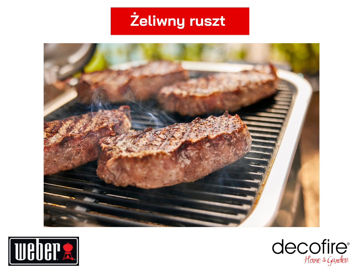 Żeliwny ruszt w grillu elektrycznym Weber Lumin
