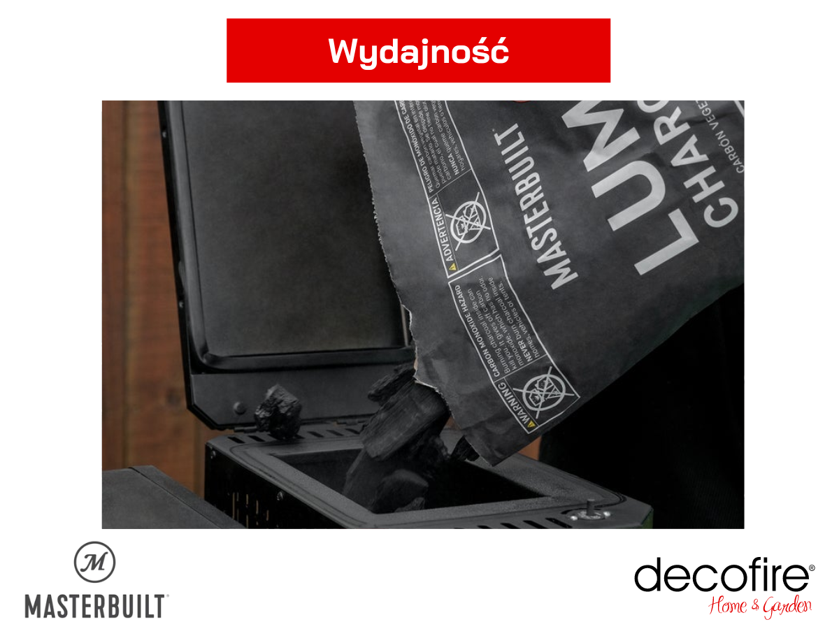 Masterbuilt Węgiel drzewny Lumpwood Charcoal 7 kg - wydajność