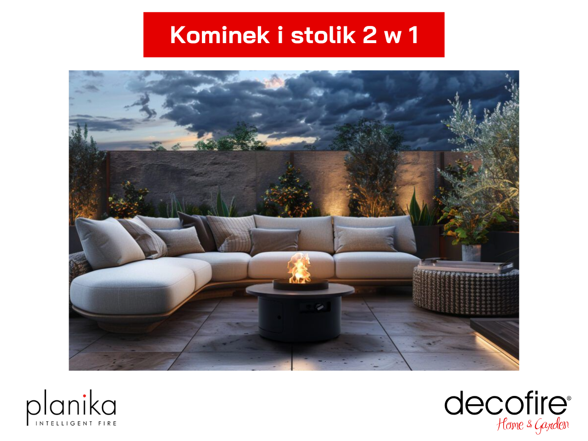 Kominek i stolik 2 w 1