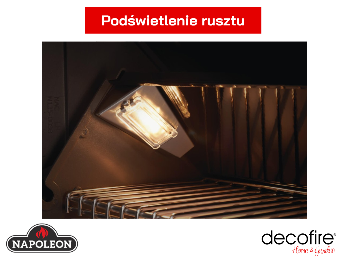 Podświetlenie rusztu w grillu gazowym Napoleon Prestige PRO