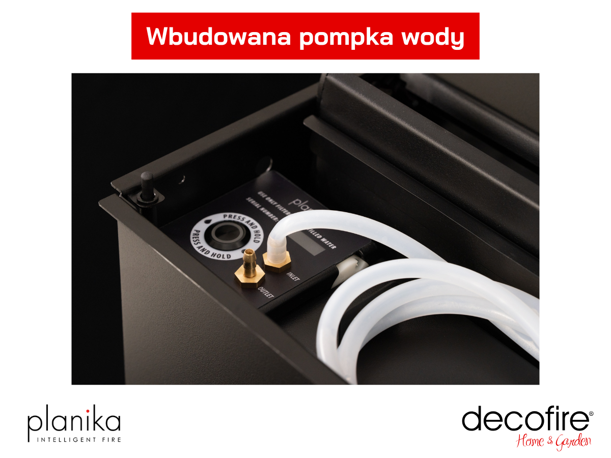 Wodna kaseta kominkowa Planika Cool Flame PD 2000 – wygodne uzupełnianie wody