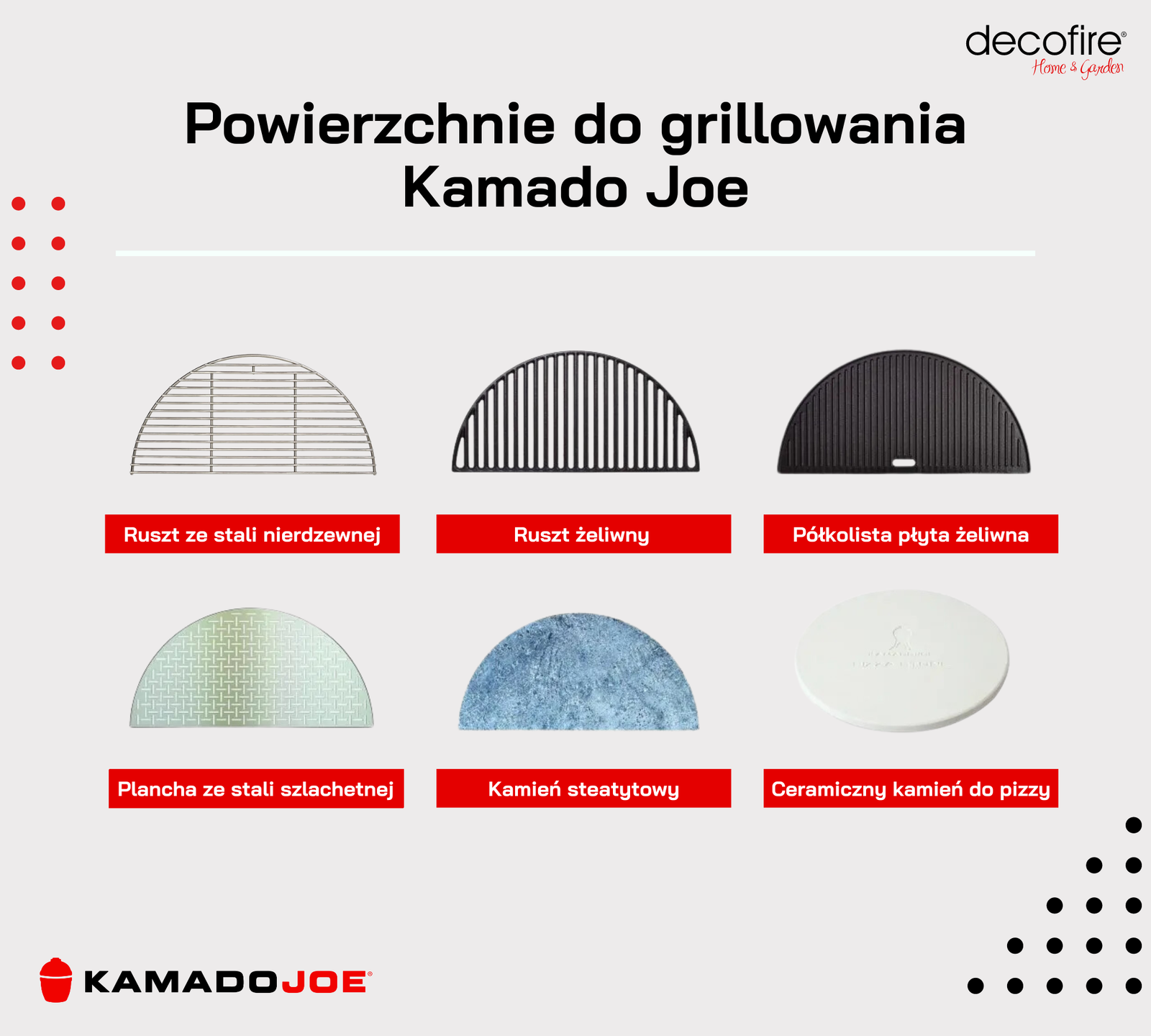 Powierzchnie do grillowania Kamado Joe