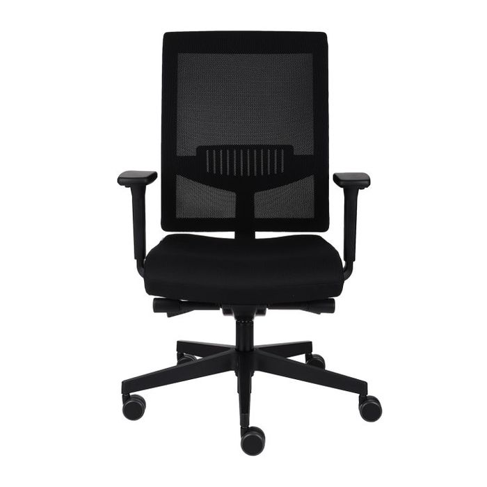 Fotel biurowy Grospol Level BS BLACK tkanina Strong - 8 kolorów
