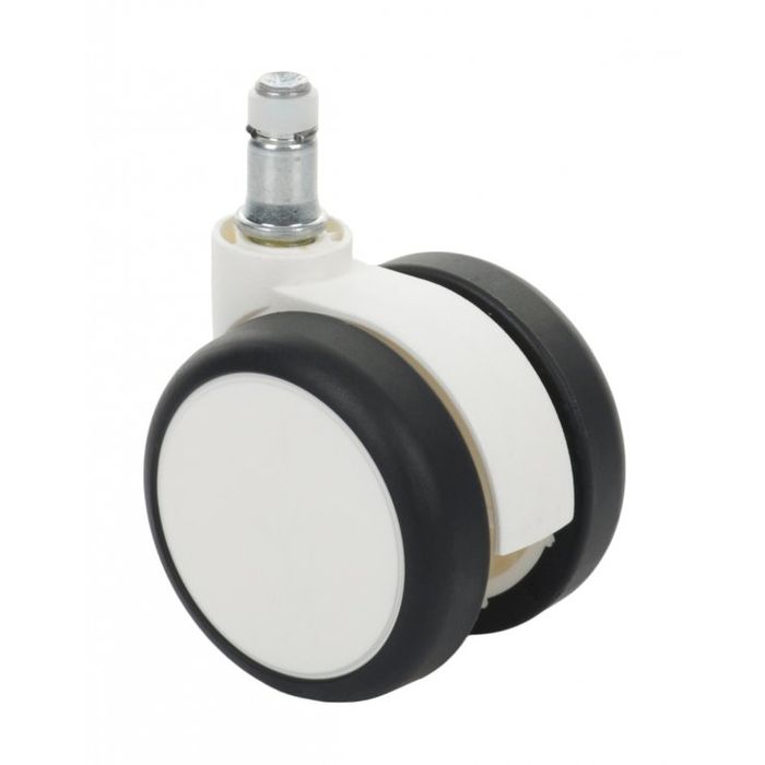 Grospol Kółka miękkie białe do foteli biurowych 60 mm - 5 szt.