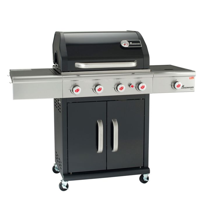Grill gazowy Landmann Triton PTS 4.1 czarny z palnikiem bocznym (12962) - EKSPOZYCJA - ODBIÓR OSOBISTY