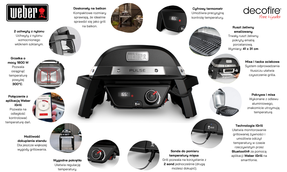 Grill elektryczny Weber PULSE 1000