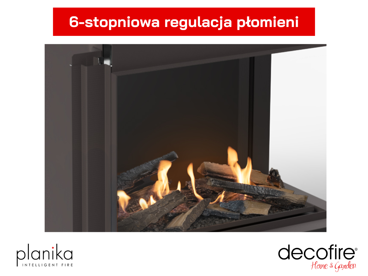 6-stopniowa regulacja płomieni