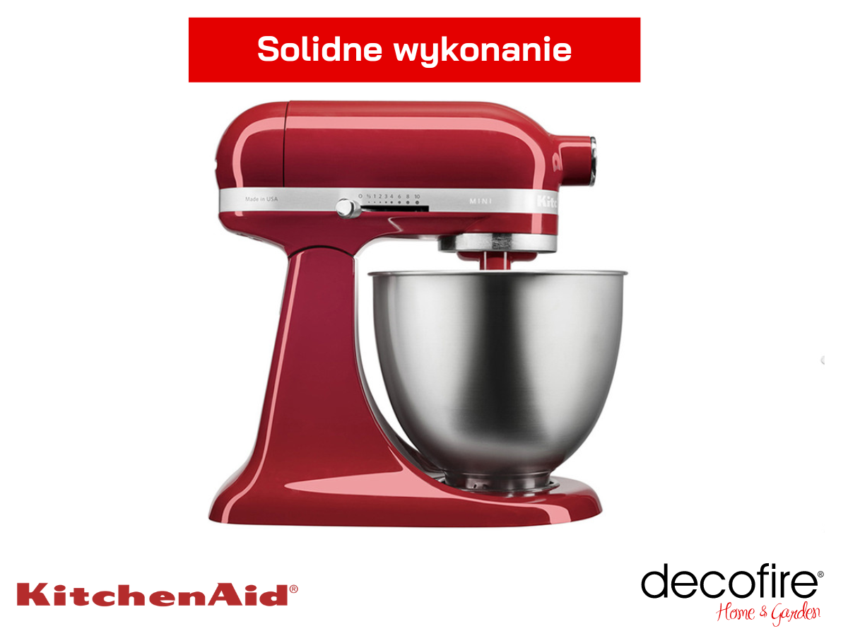 Solidne wykonanie i trwała konstrukcja miksera Mini Empire Red 3,3 l KitchenAid